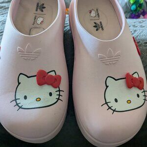 Used-Adidas Adifom Hello Kitty Stan Smith Mule Clogs-size 9